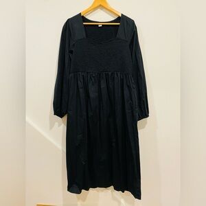 OLD NAVY Cotton smocked long sleeve maxi dress